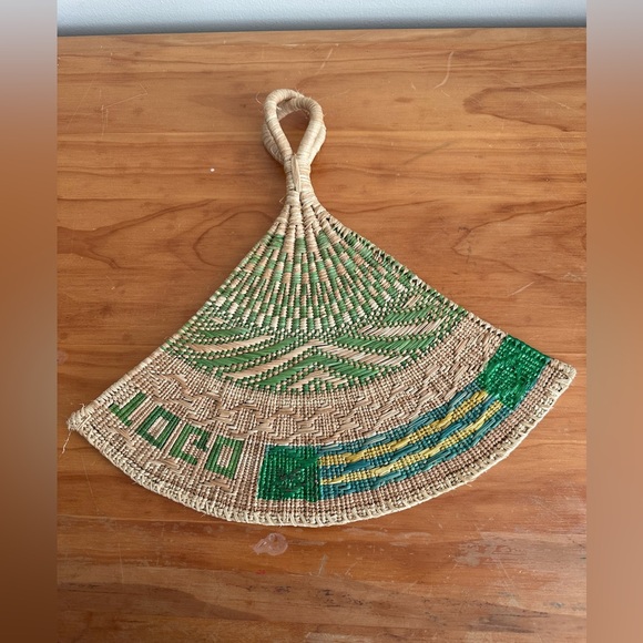 Woven African Fan, Tribal, Boho Home Decor, Wall Hanging - Picture 2 of 8